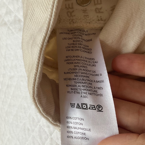 Free People We The Free Tennessee Low-Rise Boyfriend Jeans Size 30 Ecru - Picture 15 of 16